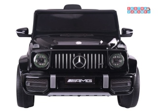 Czarny Mercedes G63 S306-1 na akumulator - 2x45W 12V/4.5Ah, EVA, LED, ekoskóra, pilot, panel muzyczny [28765]