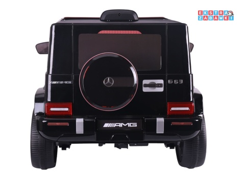 Czarny Mercedes G63 S306-1 na akumulator - 2x45W 12V/4.5Ah, EVA, LED, ekoskóra, pilot, panel muzyczny [28765]