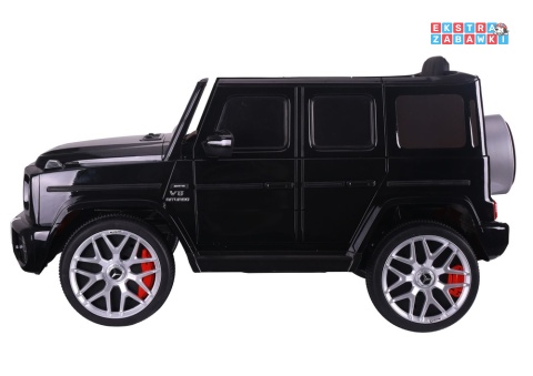 Czarny Mercedes G63 S306-1 na akumulator - 2x45W 12V/4.5Ah, EVA, LED, ekoskóra, pilot, panel muzyczny [28765]