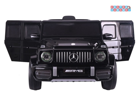 Czarny Mercedes G63 S306-1 na akumulator - 2x45W 12V/4.5Ah, EVA, LED, ekoskóra, pilot, panel muzyczny [28765]