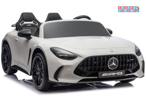 Biały Mercedes GT63 AMG DK-GT63 na akumulator - 4x200W 24V/14Ah, ekran LCD, BT, EVA, LED, ekoskóra, pilot [29022]