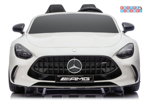 Biały Mercedes GT63 AMG DK-GT63 na akumulator - 4x200W 24V/14Ah, ekran LCD, BT, EVA, LED, ekoskóra, pilot [29022]