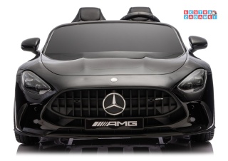 Czarny Mercedes GT63 AMG DKGT63 z wyciszonymi silnikami na akumulator - 4x200W 24V/14Ah, ekran LCD, EVA, LED, ekoskóra [29030]