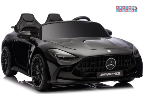 Czarny lakierowany Mercedes GT63 AMG DK-GT63 na akumulator - 4x200W 24V/14Ah, ekran LCD, BT, EVA, LED, ekoskóra, pilot [29026]