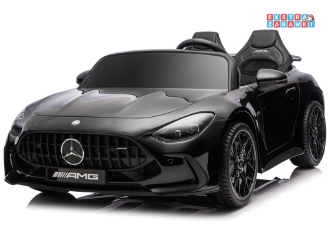 Czarny lakierowany Mercedes GT63 AMG DK-GT63 na akumulator - 4x200W 24V/14Ah, ekran LCD, BT, EVA, LED, ekoskóra, pilot [29026]