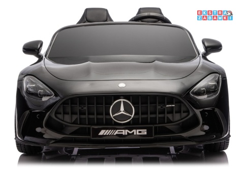 Czarny lakierowany Mercedes GT63 AMG DK-GT63 na akumulator - 4x200W 24V/14Ah, ekran LCD, BT, EVA, LED, ekoskóra, pilot [29026]