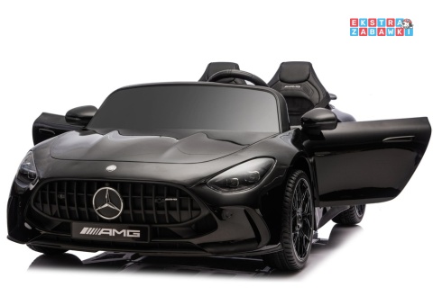 Czarny lakierowany Mercedes GT63 AMG DK-GT63 na akumulator - 4x200W 24V/14Ah, ekran LCD, BT, EVA, LED, ekoskóra, pilot [29026]