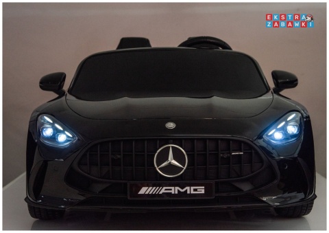 Czarny lakierowany Mercedes GT63 AMG DK-GT63 na akumulator - 4x200W 24V/14Ah, ekran LCD, BT, EVA, LED, ekoskóra, pilot [29026]