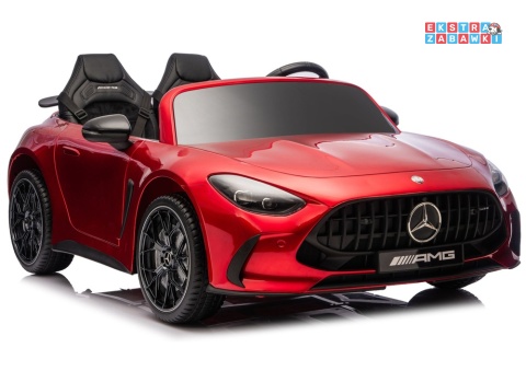 Czerwony lakierowany Mercedes GT63 AMG DK-GT63 na akumulator - 4x200W 24V/14Ah, ekran LCD, BT, EVA, LED, ekoskóra, pilot [29029]