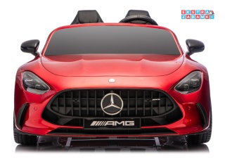 Czerwony lakierowany Mercedes GT63 AMG DK-GT63 na akumulator - 4x200W 24V/14Ah, ekran LCD, BT, EVA, LED, ekoskóra, pilot [29029]