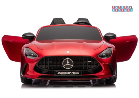 Czerwony lakierowany Mercedes GT63 AMG DK-GT63 na akumulator - 4x200W 24V/14Ah, ekran LCD, BT, EVA, LED, ekoskóra, pilot [29029]