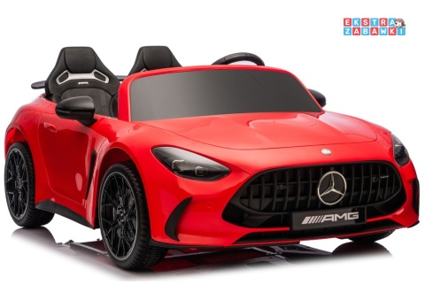 Czerwony Mercedes GT63 AMG DK-GT63 na akumulator - 4x200W 24V/14Ah, ekran LCD, BT, EVA, LED, ekoskóra, pilot [29023]