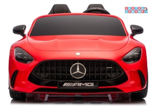 Czerwony Mercedes GT63 AMG DK-GT63 na akumulator - 4x200W 24V/14Ah, ekran LCD, BT, EVA, LED, ekoskóra, pilot [29023]