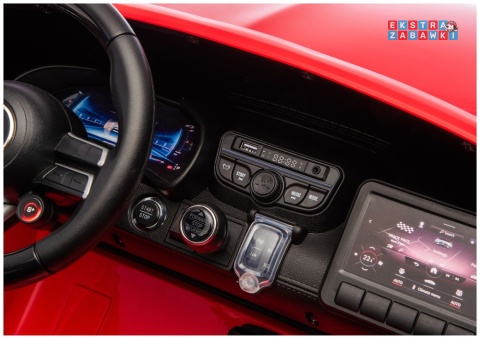 Czerwony Mercedes GT63 AMG DK-GT63 na akumulator - 4x200W 24V/14Ah, ekran LCD, BT, EVA, LED, ekoskóra, pilot [29023]
