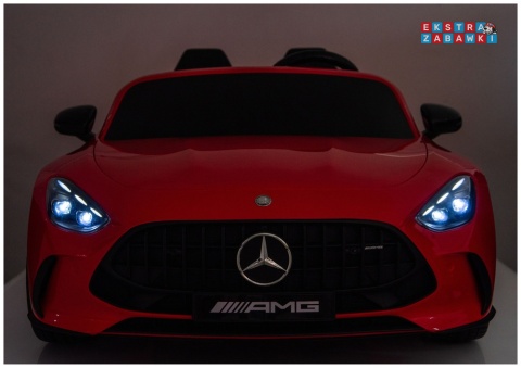 Czerwony Mercedes GT63 AMG DK-GT63 na akumulator - 4x200W 24V/14Ah, ekran LCD, BT, EVA, LED, ekoskóra, pilot [29023]