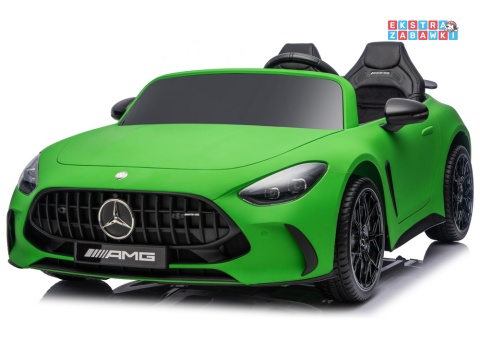 Zielony matowy Mercedes GT63 AMG DK-GT63 na akumulator - 4x200W 24V/14Ah, ekran LCD, BT, EVA, LED, ekoskóra, pilot [29028]