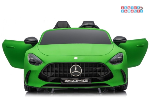 Zielony matowy Mercedes GT63 AMG DK-GT63 na akumulator - 4x200W 24V/14Ah, ekran LCD, BT, EVA, LED, ekoskóra, pilot [29028]