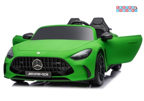 Zielony matowy Mercedes GT63 AMG DK-GT63 na akumulator - 4x200W 24V/14Ah, ekran LCD, BT, EVA, LED, ekoskóra, pilot [29028]