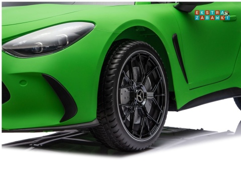 Zielony matowy Mercedes GT63 AMG DK-GT63 na akumulator - 4x200W 24V/14Ah, ekran LCD, BT, EVA, LED, ekoskóra, pilot [29028]