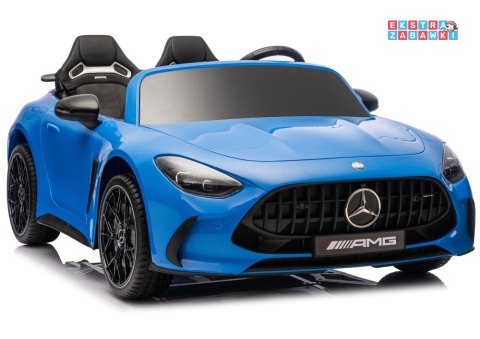 Niebieski Mercedes GT63 AMG DK-GT63 na akumulator - 4x200W 24V/14Ah, ekran LCD, BT, EVA, LED, ekoskóra, pilot [29024]