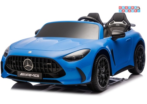 Niebieski Mercedes GT63 AMG DK-GT63 na akumulator - 4x200W 24V/14Ah, ekran LCD, BT, EVA, LED, ekoskóra, pilot [29024]