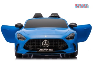 Niebieski Mercedes GT63 AMG DK-GT63 na akumulator - 4x200W 24V/14Ah, ekran LCD, BT, EVA, LED, ekoskóra, pilot [29024]