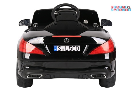 Czarny Mercedes SL500 S506 na akumulator - 2x45W 12V/4.5Ah, EVA, LED, ekoskóra, panel muzyczny, pilot [28767]