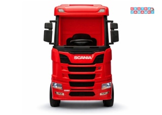 Czerwona Scania 500R HL698 na akumulator - 4x45W 24V/7Ah, EVA, pilot, LED, Bluetooth, automatyczny hamulec [20637]