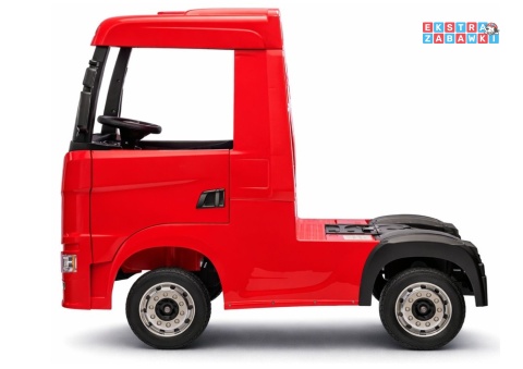 Czerwona Scania 500R HL698 na akumulator - 4x45W 24V/7Ah, EVA, pilot, LED, Bluetooth, automatyczny hamulec [20637]