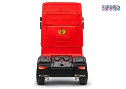 Czerwona Scania 500R HL698 na akumulator - 4x45W 24V/7Ah, EVA, pilot, LED, Bluetooth, automatyczny hamulec [20637]