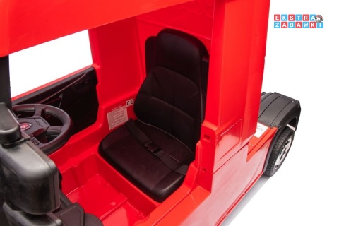 Czerwona Scania 500R HL698 na akumulator - 4x45W 24V/7Ah, EVA, pilot, LED, Bluetooth, automatyczny hamulec [20637]