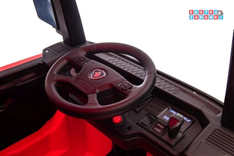 Czerwona Scania 500R HL698 na akumulator - 4x45W 24V/7Ah, EVA, pilot, LED, Bluetooth, automatyczny hamulec [20637]