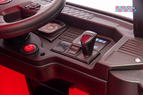Czerwona Scania 500R HL698 na akumulator - 4x45W 24V/7Ah, EVA, pilot, LED, Bluetooth, automatyczny hamulec [20637]