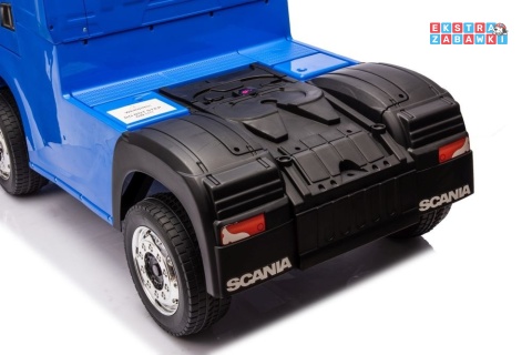 Niebieska Scania 500R HL698 na akumulator - 4x45W 24V/7Ah, EVA, pilot, LED, Bluetooth, automatyczny hamulec [20635]