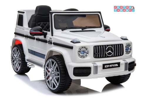 Biały Mercedes G63 BBH-0003 na akumulator - 2x45W 12V/7Ah, EVA, LED, panel muzyczny, pilot [17148]