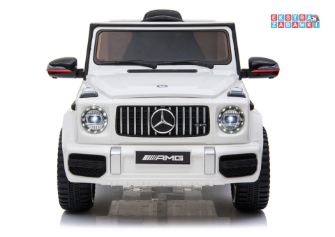 Biały Mercedes G63 BBH-0003 na akumulator - 2x45W 12V/7Ah, EVA, LED, panel muzyczny, pilot [17148]