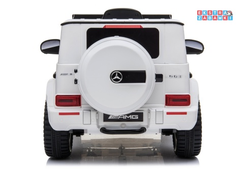 Biały Mercedes G63 BBH-0003 na akumulator - 2x45W 12V/7Ah, EVA, LED, panel muzyczny, pilot [17148]