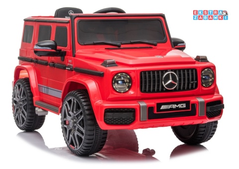 Czerwony Mercedes G63 BBH-0003 na akumulator - 2x45W 12V/7Ah, EVA, LED, panel muzyczny, pilot [25077]