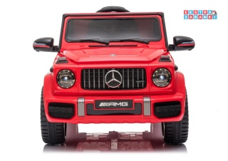 Czerwony Mercedes G63 BBH-0003 na akumulator - 2x45W 12V/7Ah, EVA, LED, panel muzyczny, pilot [25077]