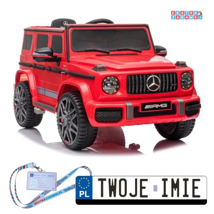 Czerwony Mercedes G63 BBH-0003 na akumulator - 2x45W 12V/7Ah, EVA, LED, panel muzyczny, pilot [25077]