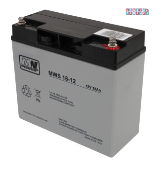Akumulator kwasowo-ołowiowy 12V/18Ah 18x7.5x16.5 cm do pojazdów elektrycznych dla dzieci