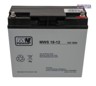 Akumulator kwasowo-ołowiowy 12V/18Ah 18x7.5x16.5 cm do pojazdów elektrycznych dla dzieci