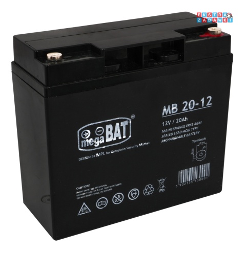 Akumulator kwasowo-ołowiowy 12V/20Ah 18x7.5x16.5 cm do pojazdów elektrycznych dla dzieci
