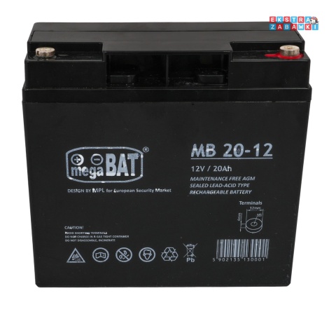 Akumulator kwasowo-ołowiowy 12V/20Ah 18x7.5x16.5 cm do pojazdów elektrycznych dla dzieci