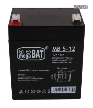 Akumulator kwasowo-ołowiowy 12V/5Ah 9x7x10 cm do pojazdów elektrycznych dla dzieci