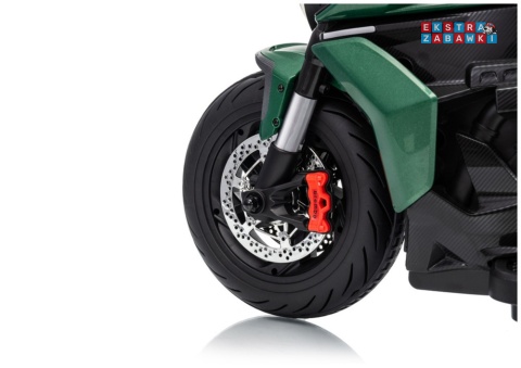 Zielony Motor Bentley Ducati Diavel V4 na akumulator - 2x45W 12V/4.5Ah, do 6km/h, EVA, LED, panel muzyczny - [28760]