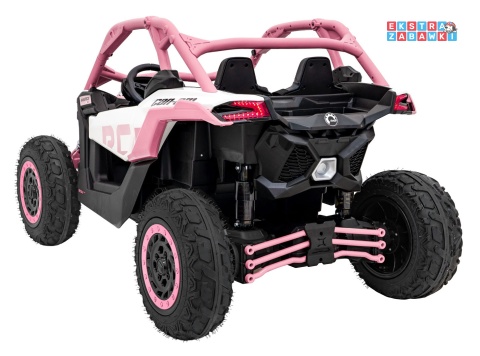 Maverick Turbo RR buggy na akumulator dwuosobowy - różowy, 2x320W, 24V/10Ah, ciche silniki, pompowane koła [CA001.STRONG]