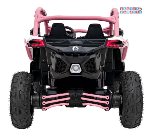 Maverick Turbo RR buggy na akumulator dwuosobowy - różowy, 2x320W, 24V/10Ah, ciche silniki, pompowane koła [CA001.STRONG]