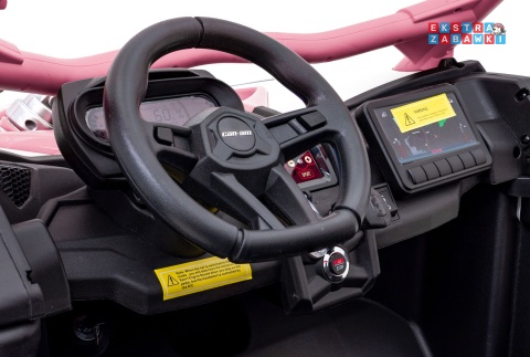Maverick Turbo RR buggy na akumulator dwuosobowy - różowy, 2x320W, 24V/10Ah, ciche silniki, pompowane koła [CA001.STRONG]