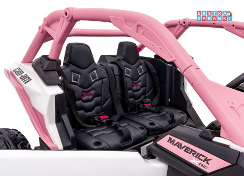Maverick Turbo RR buggy na akumulator dwuosobowy - różowy, 2x320W, 24V/10Ah, ciche silniki, pompowane koła [CA001.STRONG]
